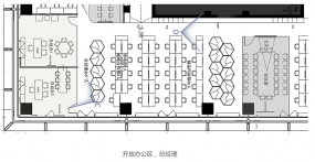 辦公室總經理室裝修案例平面圖,總經理室裝修平面圖