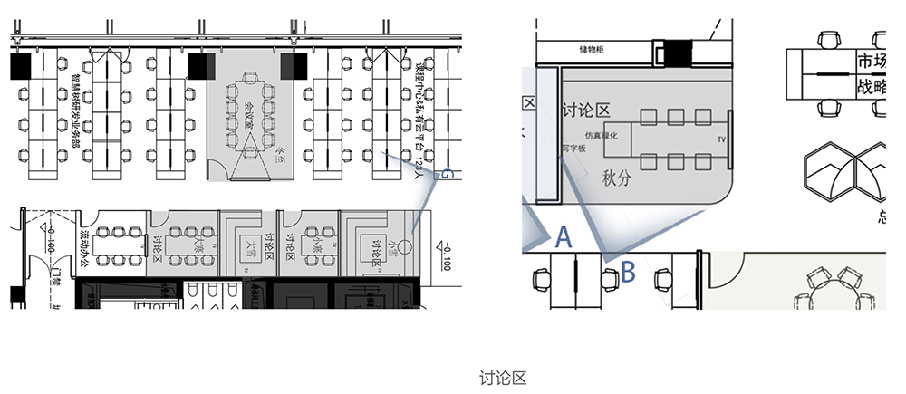辦公室裝修案例平面圖,辦公室會議室圖片