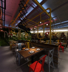 茶餐廳裝修設(shè)計案例圖,茶餐廳裝修設(shè)計實景圖