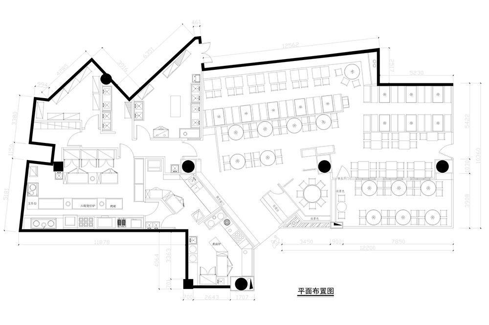 餐館裝飾設(shè)計平面圖,餐館裝飾設(shè)計平面