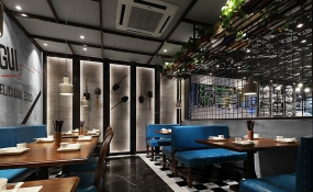 茶餐廳裝修設計效果圖,茶餐廳設計圖片