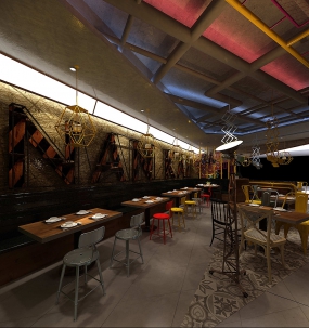 茶餐廳裝飾實景圖,茶餐廳裝飾效果圖