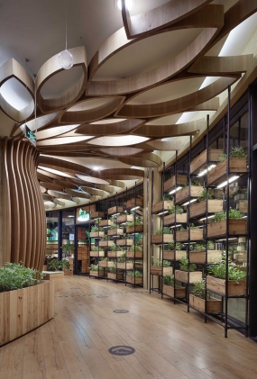 快餐店空間設計實景圖,快餐店空間設計效果圖