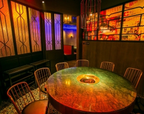 火鍋店裝修設計案例圖,火鍋店裝修設計實景圖