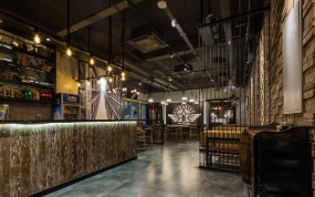 燒烤店空間設計案例圖,燒烤店空間設計實景圖