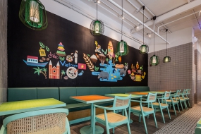  越南粉飯店設計實景圖,越南粉飯店設計案例圖
