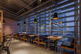 快餐店裝修設計實景圖,快餐店裝修設計案例圖