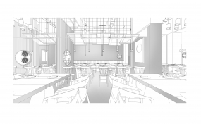 快餐店空間設計布局圖,快餐店空間設計平面圖