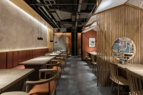 快餐店裝飾案例圖,快餐店空間設計實景圖