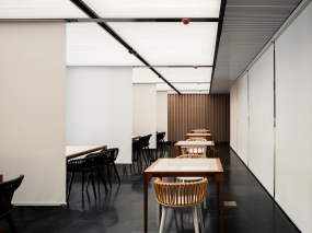茶餐廳空間設計效果圖,茶餐廳空間設計實景圖