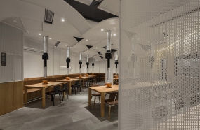 烤肉店裝飾布局圖,烤肉店空間設(shè)計效果圖