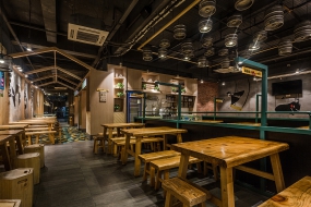 燒烤店裝修設計布局圖,燒烤店設計效果圖