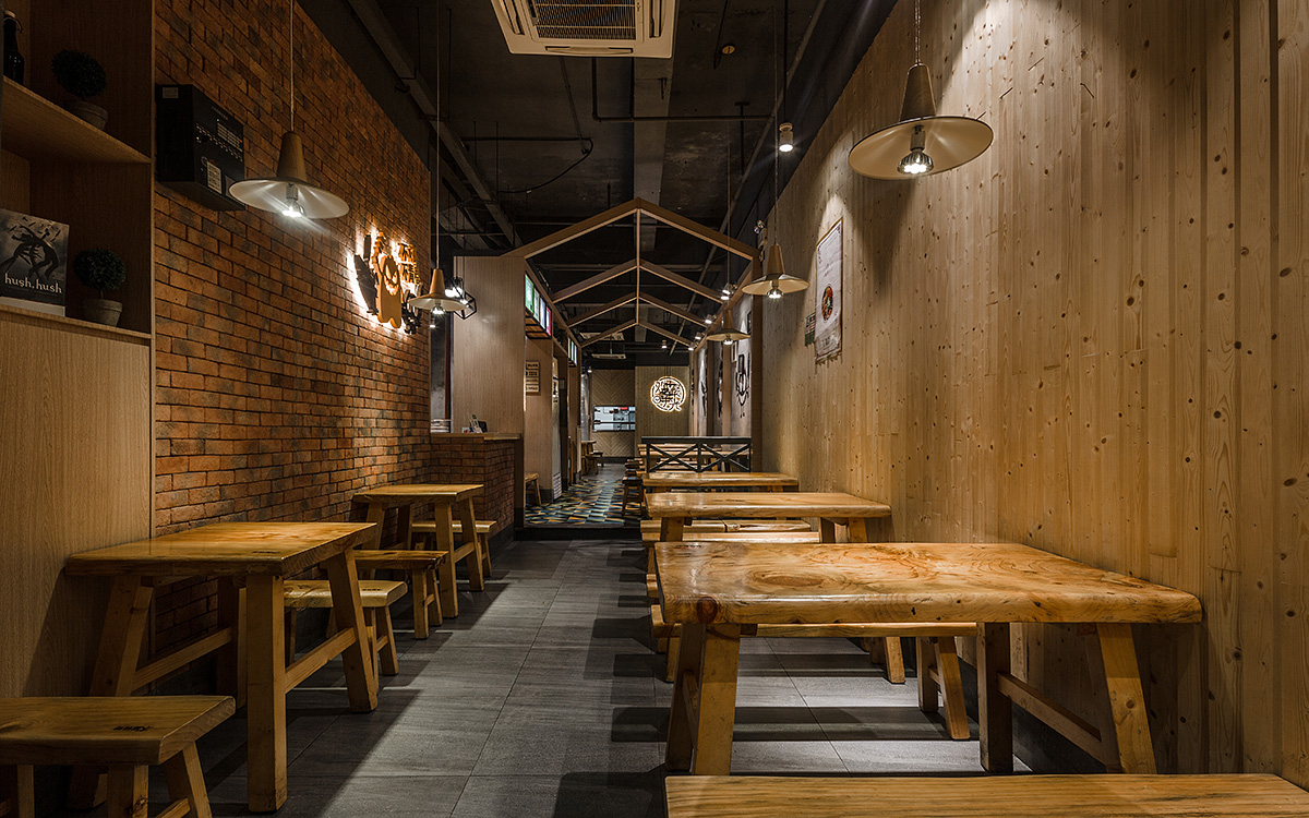 燒烤店裝修設計效果圖,燒烤店裝修設計實景圖