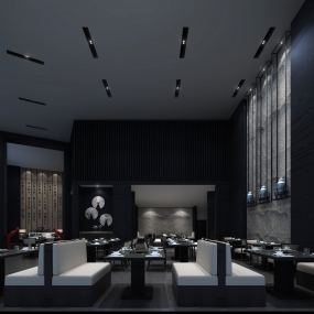 火鍋店空間設計布局圖,火鍋店店面裝修設計效果圖