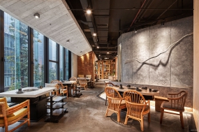 火鍋店空間設計圖片,火鍋店裝飾設計效果圖