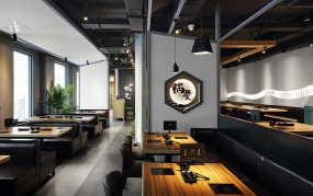 烤肉店裝飾圖片,烤肉店空間設(shè)計效果圖