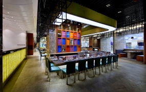 鐵板燒店裝修設計布局圖,鐵板燒店裝修設計實景圖