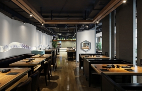 火鍋店店面空間設計實景圖,火鍋店店面空間設計圖片