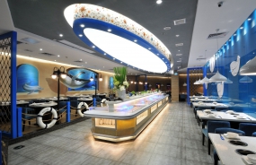 自助餐廳裝飾設計布局圖,自助餐廳裝飾設計實景圖