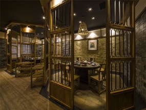 火鍋店裝修設計布局圖,火鍋店裝修設計實景圖