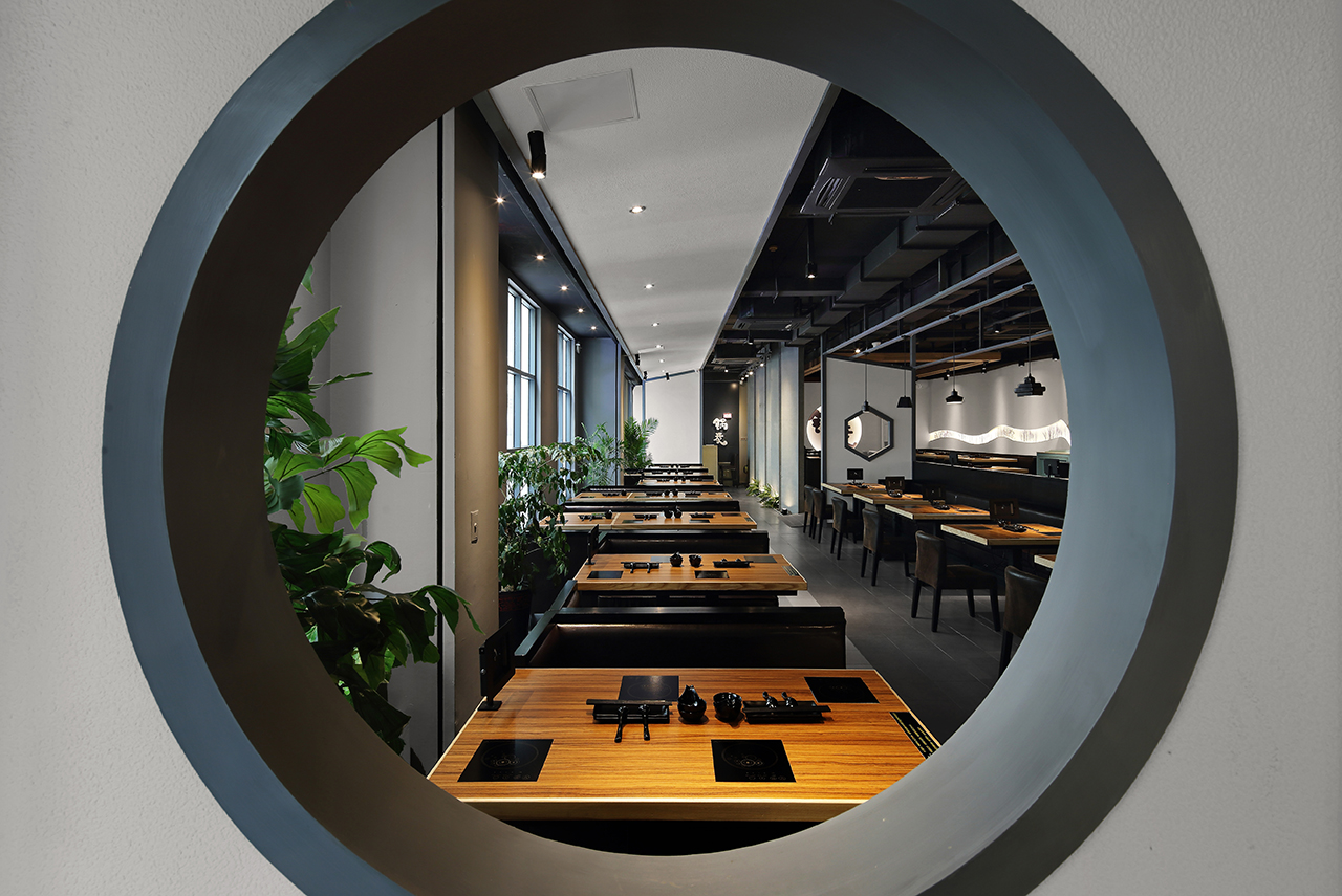 火鍋店店面裝飾設計布局圖,火鍋店店面裝飾設計實景圖