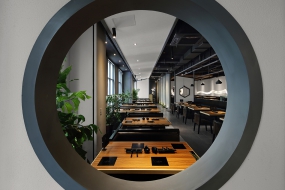 火鍋店店面裝飾設計布局圖,火鍋店店面裝飾設計實景圖