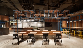 簡約快餐店裝修設計布局圖,簡約快餐店空間設計效果圖