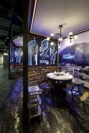 重慶火鍋店裝飾設計實景圖,重慶火鍋店裝飾設計布局圖