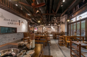 火鍋店店面裝飾布局圖,火鍋店店面裝飾實景圖