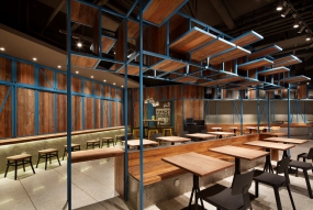 簡約快餐店空間設計案例,簡約快餐店空間設計圖片