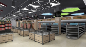 食品超市裝修設計案例圖,食品超市裝修設計案例