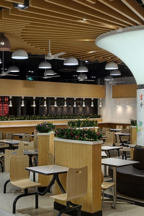 快餐店空間設計效果圖,快餐店空間設計案例