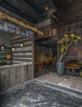 快餐店裝修設計布局圖,快餐店空間設計效果圖