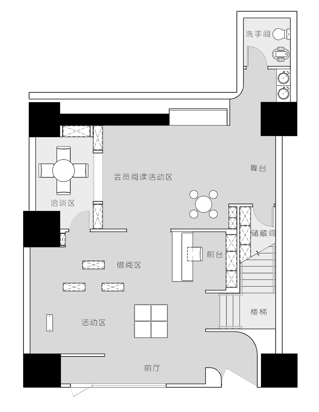 培訓機構裝修設計布局圖,培訓機構裝修設計布局