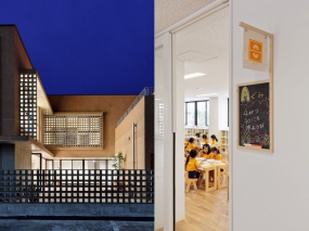  幼兒園空間設計效果圖,民辦九州幼兒園