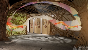 絲綢文化展示館設(shè)計(jì)效果圖,絲綢文化展示館效果圖