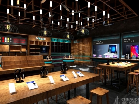 智能數碼店設計效果圖,智能數碼店裝修設計圖片