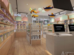 母嬰店設計效果圖,母嬰店裝修設計圖片