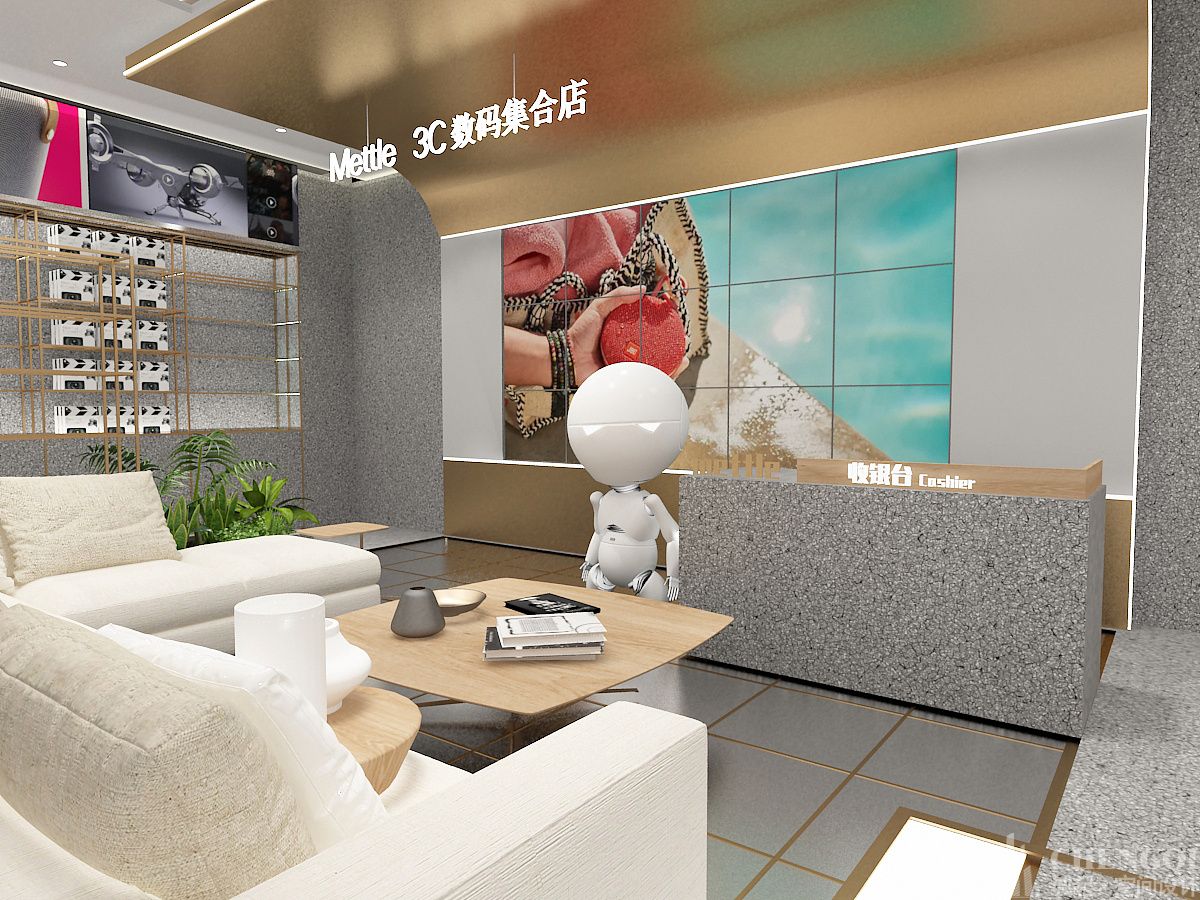 數碼店設計布局圖,數碼店設計實景圖