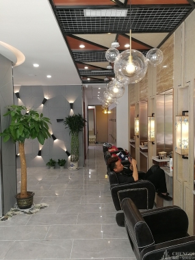 理發店裝修案例圖,理發店裝修圖片