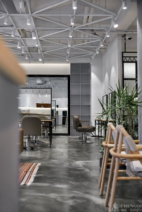 理發店裝飾設計實景圖,理發店裝飾設計案例圖