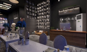 美發店裝飾設計實景圖,美發店裝飾設計案例圖