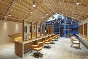 理發店裝修設計效果圖,理發店設計布局圖