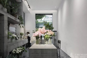 花店空間裝飾效果圖,花店空間設計實景圖