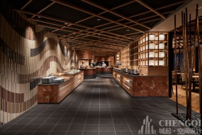 自助餐廳空間設計布局圖,自助餐廳空間設計案例圖