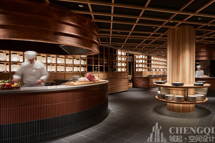 自助餐廳裝飾實景圖,自助餐廳裝飾布局圖