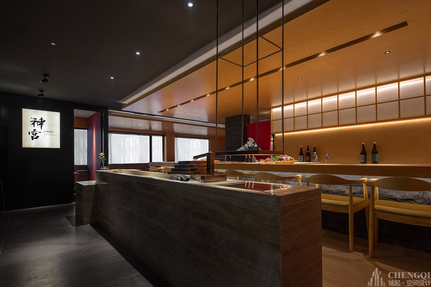 料理店設計效果圖,料理店裝修圖片
