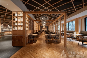 自助餐廳裝修設計案例圖,自助餐廳裝修設計效果圖