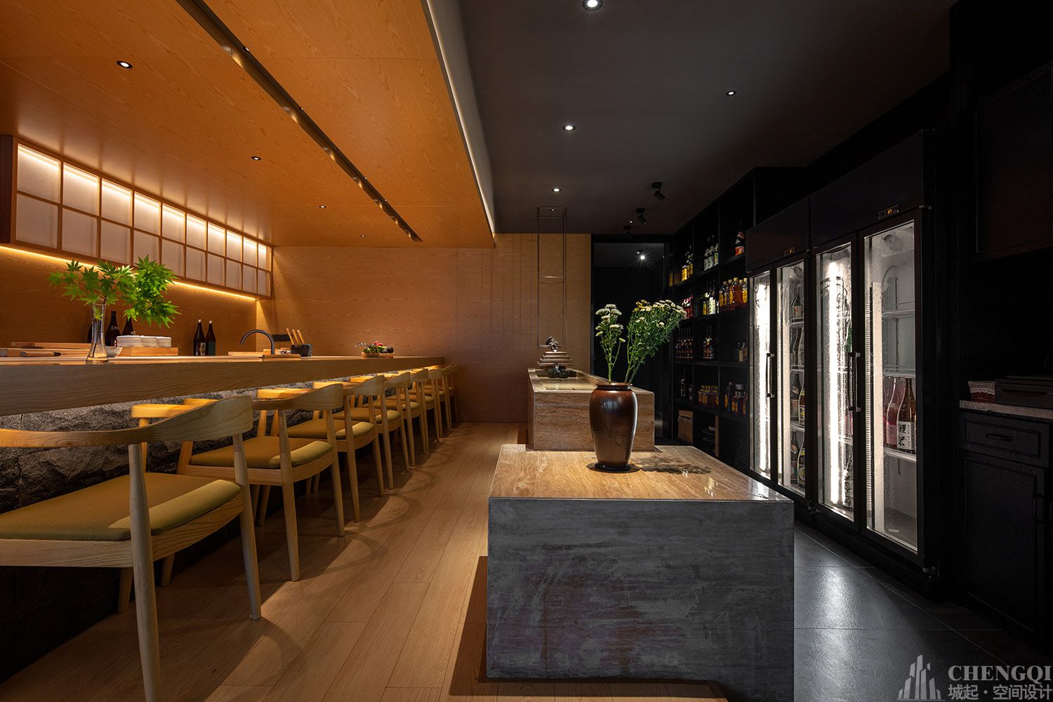 料理店設計實景圖,料理店設計布局圖