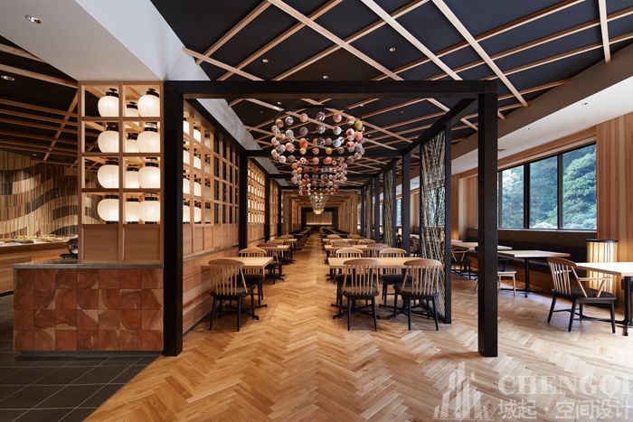 自助餐廳裝修設計布局圖,自助餐廳裝修設計案例圖